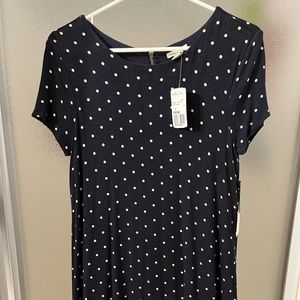 NEW Forever 21 polka dot dress in navy blue